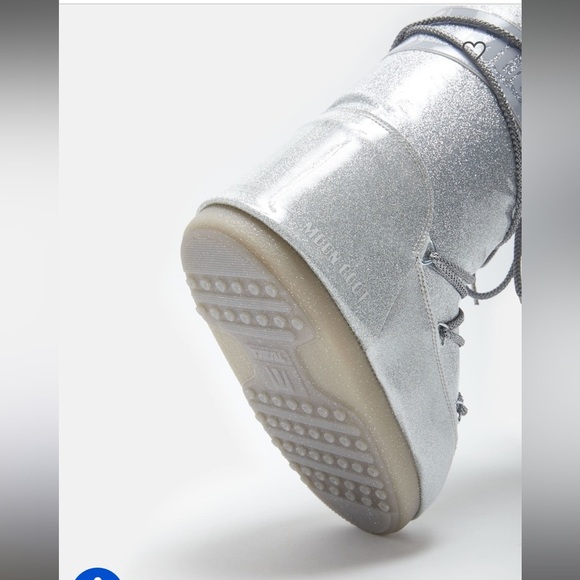 NWT SIZE 35/38 and 39/41 ICON SILVER GLITTER BOOTS vacation sparkles silver - Picture 4 of 8